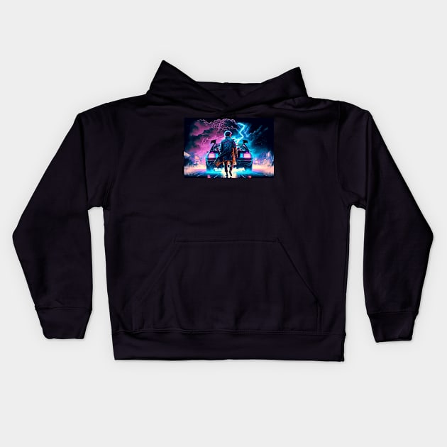 Back to the future Kids Hoodie by Buff Geeks Art